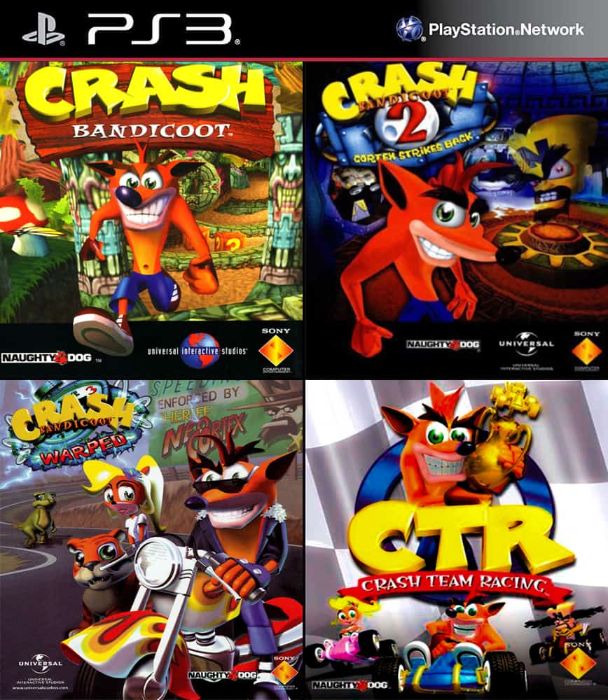 Pack 4 Crash en 1 PS3