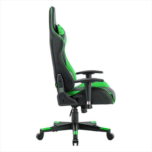 Silla Gamer Premium Black con luces LED, Reclinable, Brazo 2D